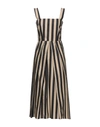 Dolce & Gabbana Midi Dresses In Khaki