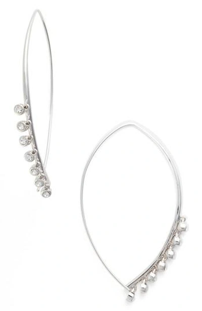Jules Smith Lure Threader Earrings In Silver/ Clear