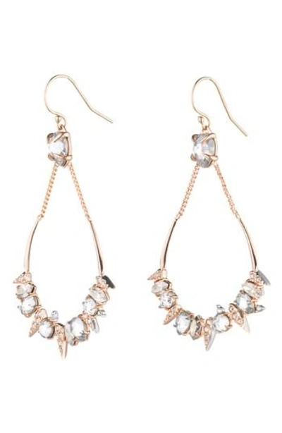 Alexis Bittar Crystal Encrusted Mosaic Drop Earrings In Rose Gold