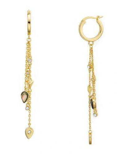 Jules Smith Owen Linear Drop Earrings In Gold/ Abalone