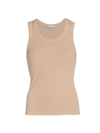Agolde Poppy Sleeveless Tank Top In Donut Almond Brown
