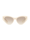 Fendi Light Brown Cat Eye Ladies Sunglasses Fe40035i 25f 55