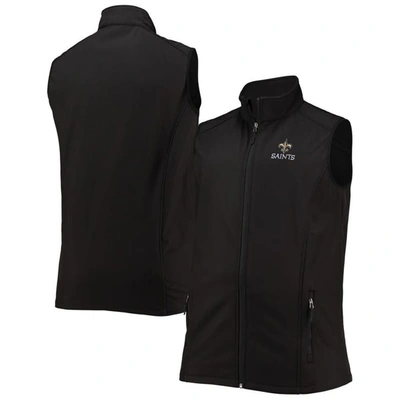 Dunbrooke Black New Orleans Saints Big & Tall Archer Softshell Full-zip Vest