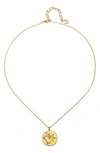 Sequin Celestial Pendant Necklace In Sagittarius/ Gold