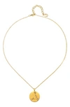 Sequin Celestial Pendant Necklace In Pisces/ Gold