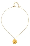 Sequin Celestial Pendant Necklace In Leo/ Gold