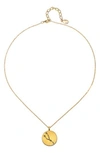 Sequin Celestial Pendant Necklace In Taurus/ Gold