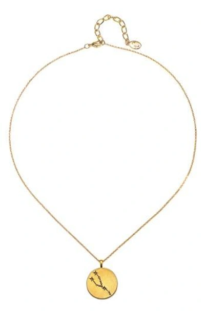 Sequin Celestial Pendant Necklace In Taurus/ Gold