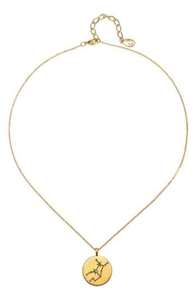 Sequin Celestial Pendant Necklace In Virgo/ Gold