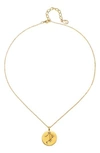 Sequin Celestial Pendant Necklace In Libra/ Gold