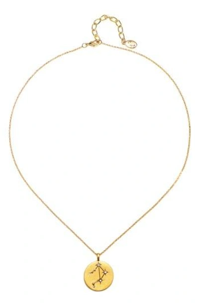Sequin Celestial Pendant Necklace In Libra/ Gold