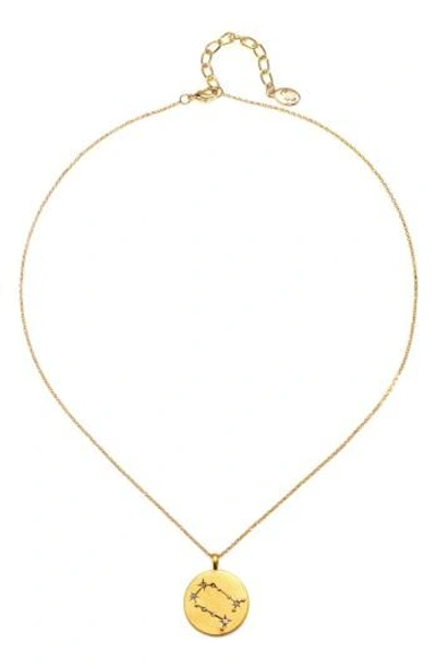 Sequin Celestial Pendant Necklace In Gemini/ Gold