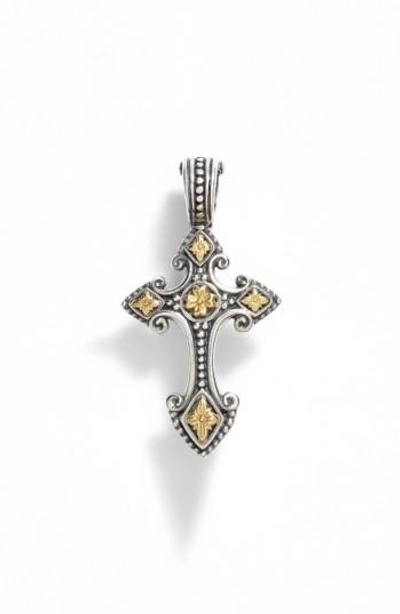 Konstantino 'hebe' Petite Cross Pendant In Silver/ Gold