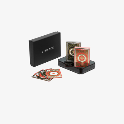 Versace Black And Red Playing Card Set