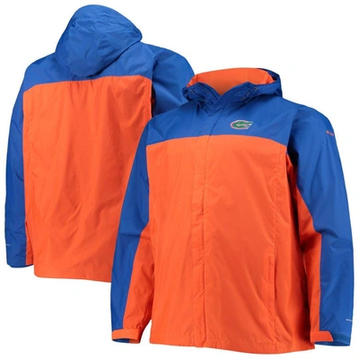 Columbia Men's  Royal, Orange Florida Gators Big And Tall Glennaker Storm Omni-tech Full-zip Hoodie J In Royal,orange