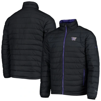 Columbia Black Washington Huskies Powder Lite Omni-heat Reflective Full-zip Jacket