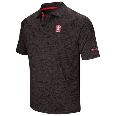 Colosseum Black Stanford Cardinal Down Swing Polo