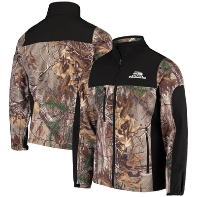 Dunbrooke Men's  Realtree Camo And Black Seattle Seahawks Circle Hunter Softshell Full-zip Jacket In Realtree Camo,black