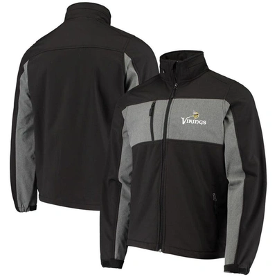 Dunbrooke Black Minnesota Vikings Circle Zephyr Softshell Full-zip Jacket