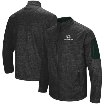 Colosseum Men's  Heathered Charcoal Utah Valley Wolverines Anchor Full-zip Jacket
