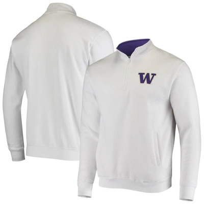 Colosseum White Washington Huskies Tortugas Logo Quarter-zip Jacket