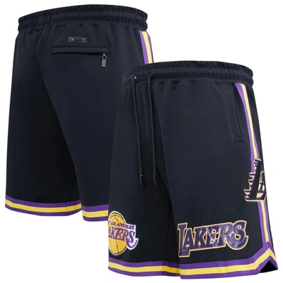 Pro Standard Black Los Angeles Lakers Chenille Shorts