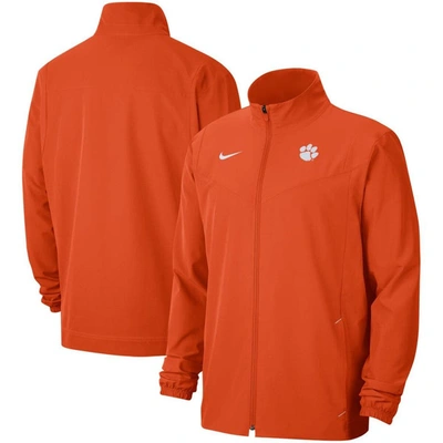 Nike Orange Clemson Tigers 2021 Sideline Full-zip Jacket