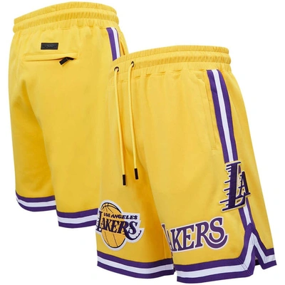 Pro Standard Gold Los Angeles Lakers Chenille Shorts