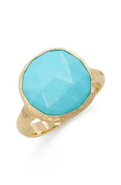Marco Bicego Jaipur Stone Ring In Yellow Gold/ Turquoise