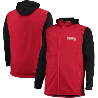 Dunbrooke Men's  Scarlet And Gray San Francisco 49ers Big And Tall Alpha Full-zip Hoodie Jacket In Scarlet,gray