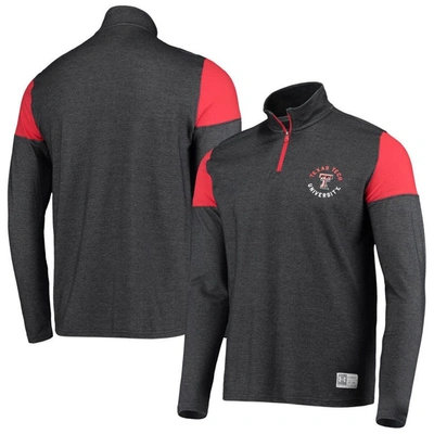 Under Armour Heathered Charcoal Texas Tech Red Raiders Gameday Tri-blend Quarter-zip Jacket