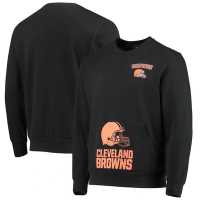 Foco Men's  Black Cleveland Browns Pocket Pullover Sweater