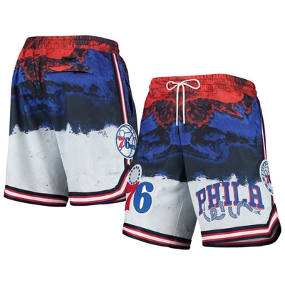 Pro Standard Men's Philadelphia 76ers Americana Dip-dye Shorts In Red