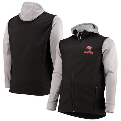 Dunbrooke Black/gray Tampa Bay Buccaneers Big & Tall Alpha Full-zip Hoodie Jacket