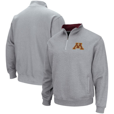 Colosseum Men's  Heathered Gray Minnesota Golden Gophers Tortugas Team Logo Quarter-zip Jacket