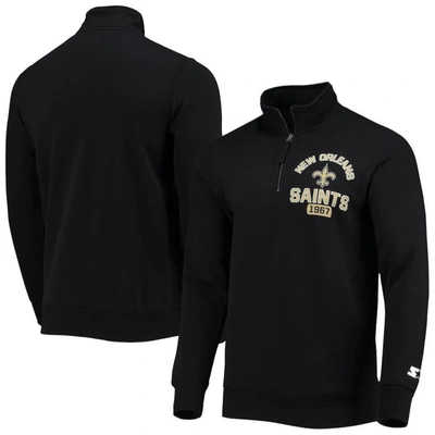 Starter Black New Orleans Saints Heisman Quarter-zip Jacket
