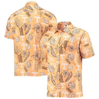 Wes & Willy Tennessee Orange Tennessee Volunteers Vintage Floral Button-up Shirt