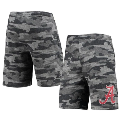 Concepts Sport Men's Charcoal And Gray Alabama Crimson Tide Camo Backup Terry Jam Lounge Shorts In Charcoal,gray