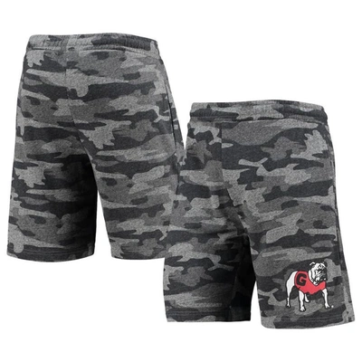 Concepts Sport Men's Charcoal And Gray Georgia Bulldogs Camo Backup Terry Jam Lounge Shorts In Charcoal,gray