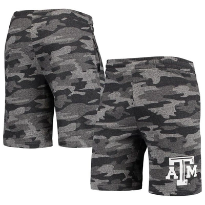 Concepts Sport Men's  Charcoal, Gray Texas A&m Aggies Camo Backup Terry Jam Lounge Shorts In Charcoal,gray