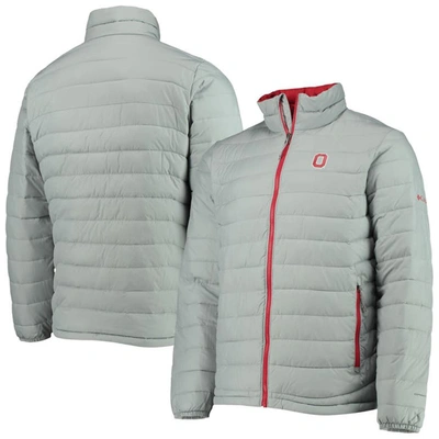 Columbia Gray Ohio State Buckeyes Powder Lite Omni-heat Reflective Full-zip Jacket