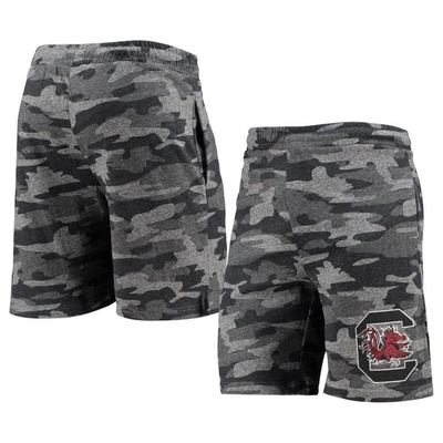 Concepts Sport Men's  Charcoal, Gray South Carolina Gamecocks Camo Backup Terry Jam Lounge Shorts In Charcoal,gray