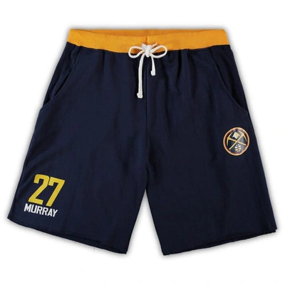 Profile Men's Jamal Murray Navy Denver Nuggets Big And Tall French Terry Name And Number Shorts