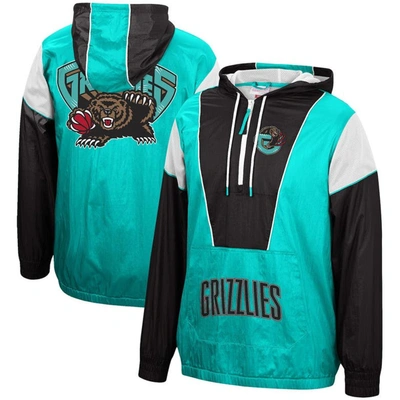 Mitchell & Ness Turquoise/black Vancouver Grizzlies Hardwood Classics Highlight Reel Windbreaker Hal In Turquoise,black