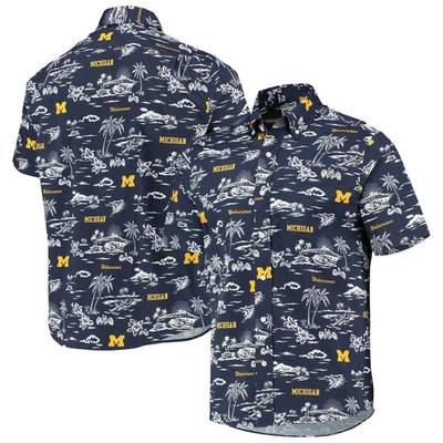 Reyn Spooner Navy Michigan Wolverines Classic Button-down Shirt