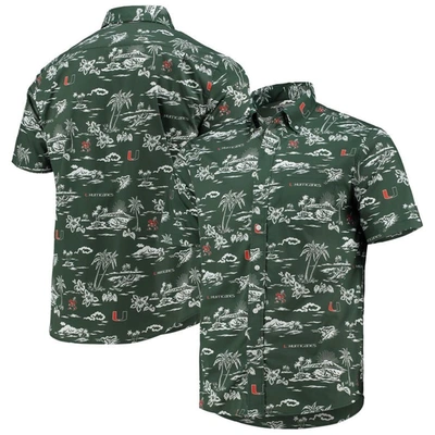 Reyn Spooner Green Miami Hurricanes Classic Button-down Shirt