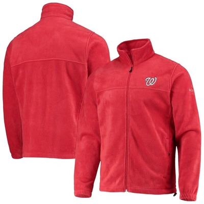 Columbia Men's  Red Washington Nationals Full-zip Flanker Jacket