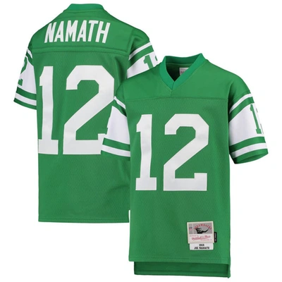 Mitchell & Ness Kids' Youth  Joe Namath Green New York Jets 1968 Legacy Retired Player Jersey