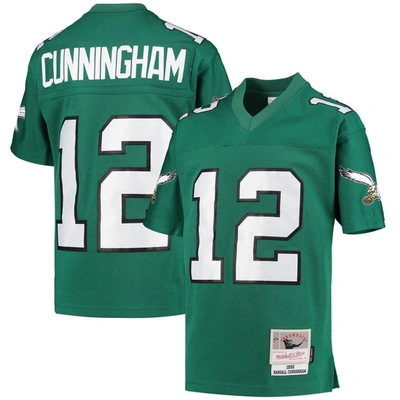 Mitchell & Ness Kids' Youth  Randall Cunningham Kelly Green Philadelphia Eagles 1990 Retired Player Legacy