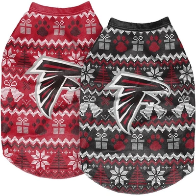 Foco Atlanta Falcons Reversible Holiday Dog Sweater In Red